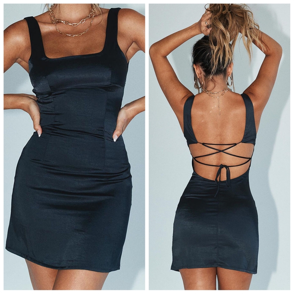 Princess Polly Black Cobi Mini Dress